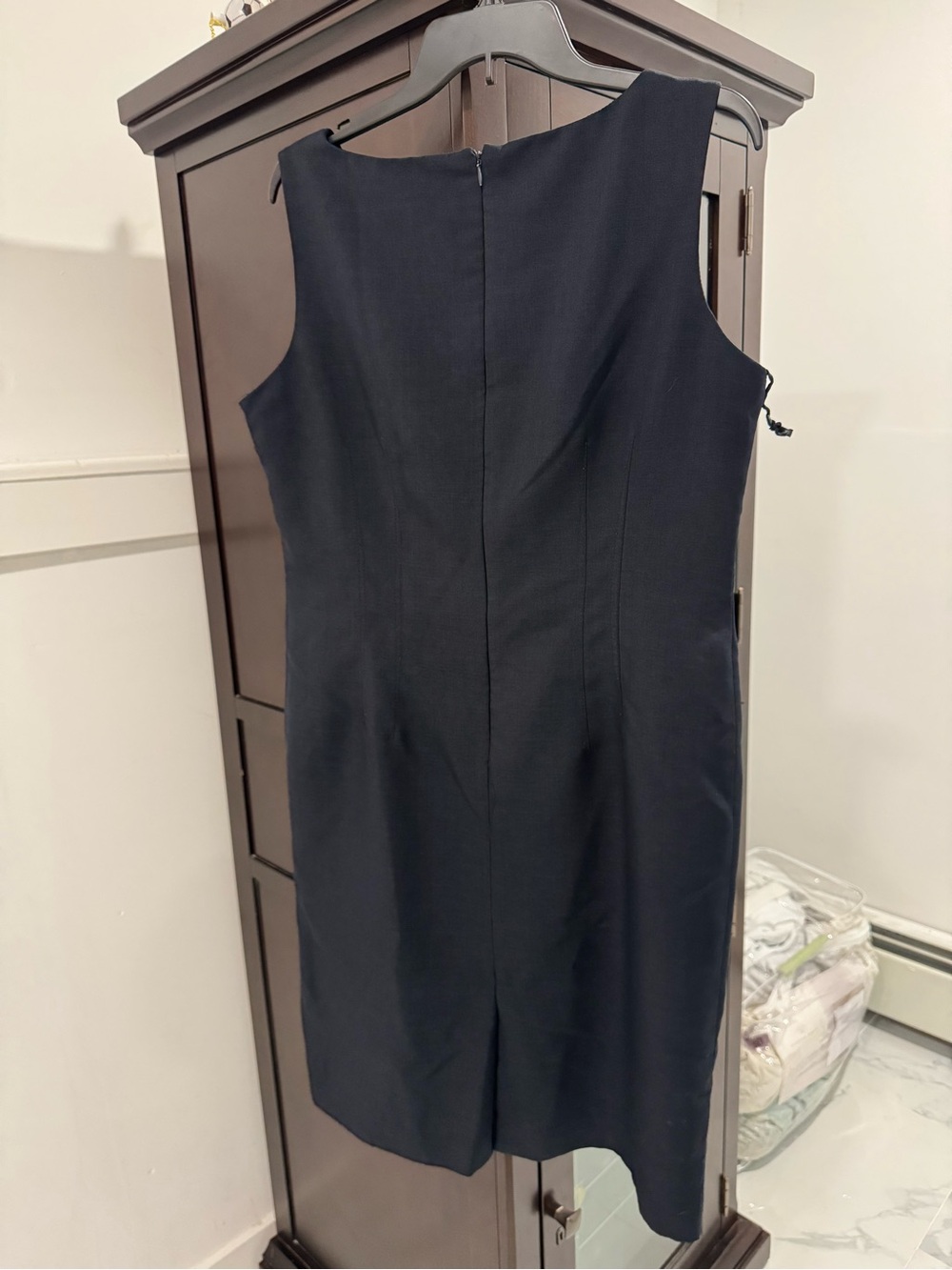 Kasper Navy Sleeveless Sheath Dress